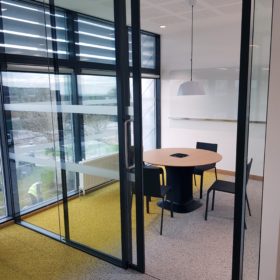 Project: Falmouth University | Product: Revolution 100 partitions with Elite Aero pocket sliding door