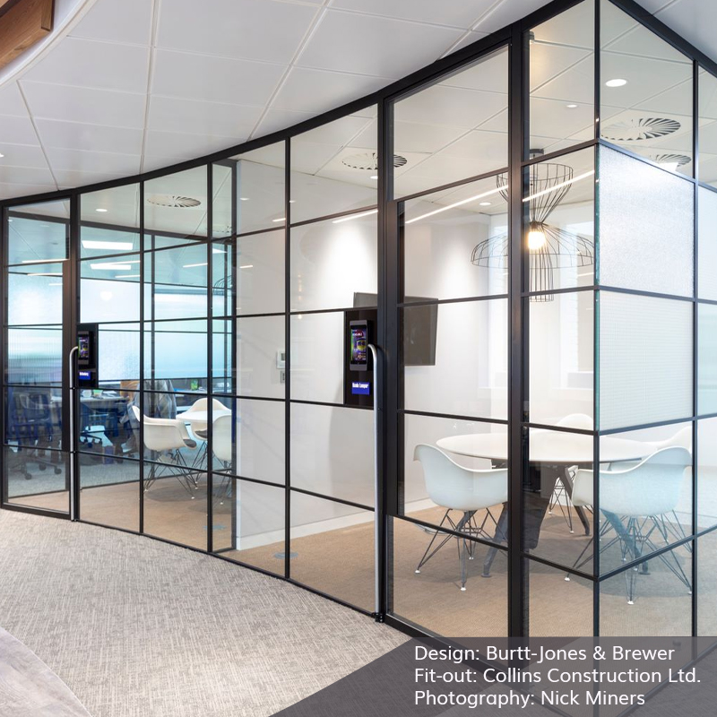 WD-40 Interior Curved Glass Walls 