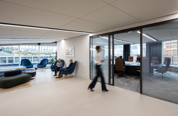 an image showing the smart glass partitions at Intermediate Capital Group
