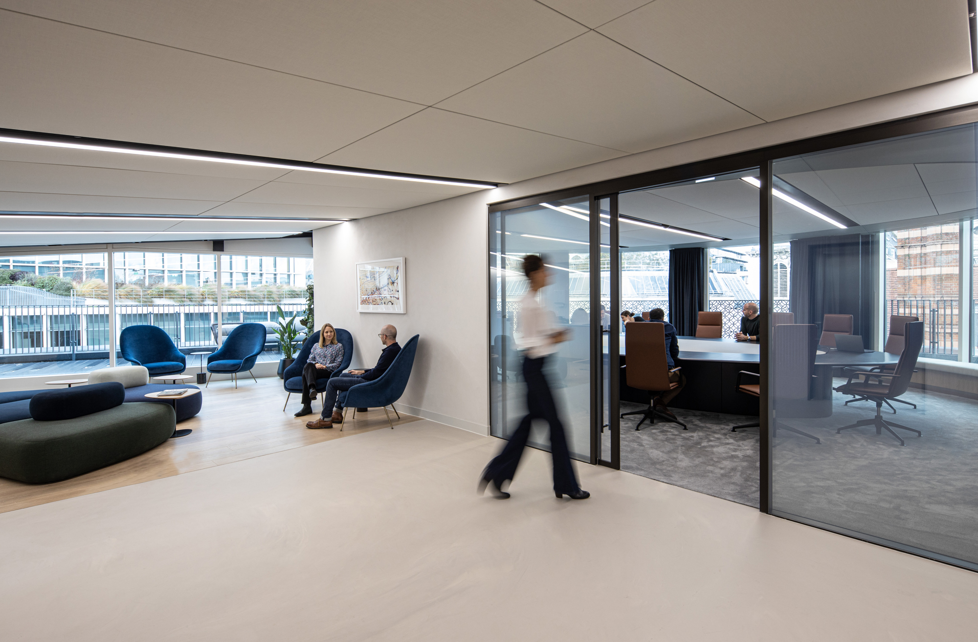 an image of a sliding office glass doors an office design