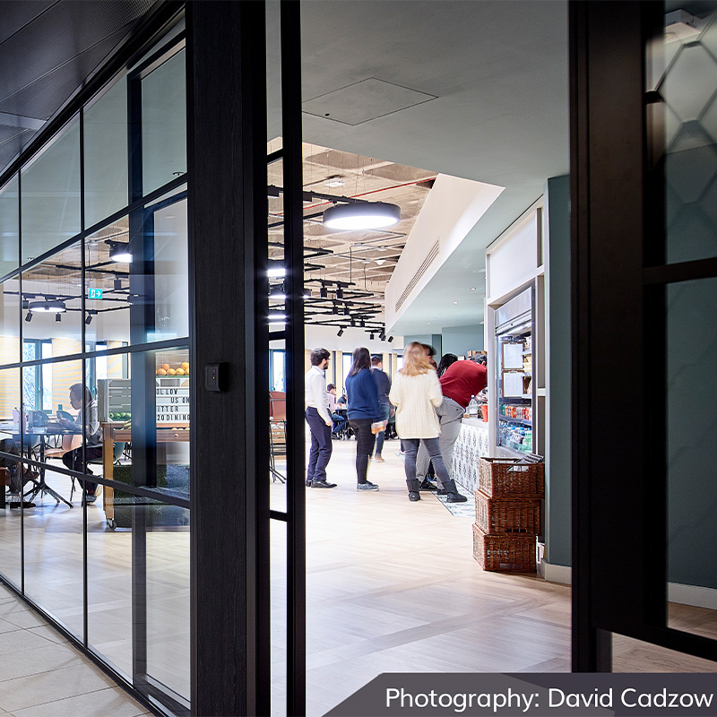 an image of an industrial style glass doors